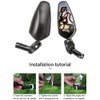2Pcs Handlebar Bike Mirrors HD Safe Glass Mirror Adjustable Rotatable