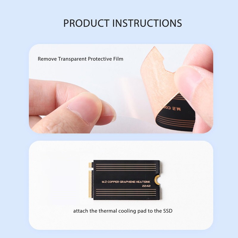 M.2 Heatsink Copper for 2280 NVMe SSD Laptop with Nano