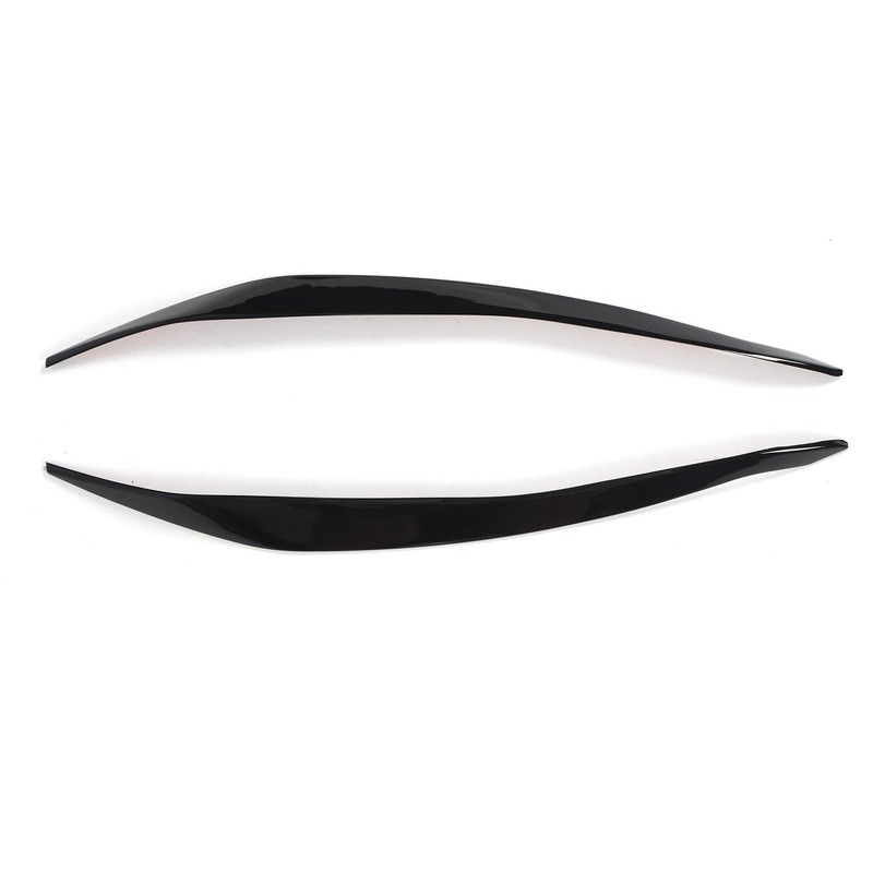 Front Headlight Eyebrow Cover ABS Black Front Headlight Lamp Eyebrow