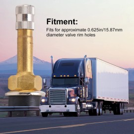 Caoeal Truck Valve Stem, TR500 Straight Brass Heavy Duty Clamp in Tubeless Tr...