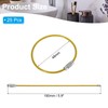 [PATIKIL] 3.9" Long Wire Keychain Cable 25 Pack Stainless Steel
