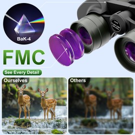 Tanalar 12x45 Compact Adult and Children's Binoculars, Large Eyepiece Waterproof Low Light Vision, Outdoor Viewing and Hunting Binoculars