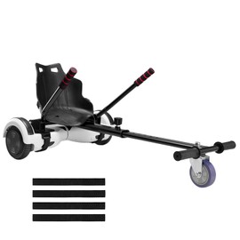 Happybuy Hoverboard Seat Attachment, Adjustable Frame for 6.5" 8" 8.5" 10" Hoverboards, 220 lbs Load Capacity, Go Kart Accessory for Kids & Adults