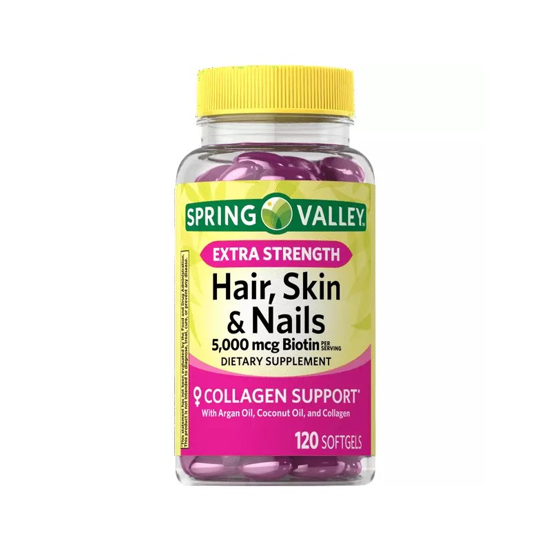Spring Valley Hair Skin & Nails Dietary Supplement Gel Capsules