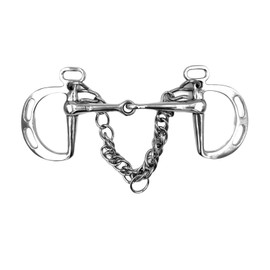 Equine Smile ES0072 Kimblewick Spring Bit Simple Broken Stainless Steel Bit Thickness 16 mm (12.5 cm)