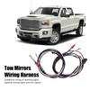 2 Pcs Driver Passenger Side Tow Mirrors Wiring Harness Running