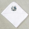 Azeeda 'Blue And White Flowers ' Baby Hooded Towel (HT00035111)