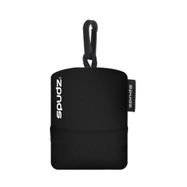 SPUDZ Ultra | Microfiber Cloth Screen Cleaner and Lens Cleaner | Closable Bottom | Black | 6 x 6 Inches