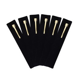 FSSTUD 20 Pcs Black Velvet Pen Bags Single Pencil Protector Pouches Pen Sleeve Holder Soft Pen Gift Case Pocket Pencil Organizer for School Office Business Rectangle