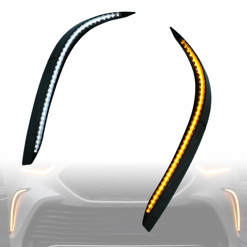 PGTOPONE Switchback White/Amber LED Front Bumper Fog Daytime Running Lamp