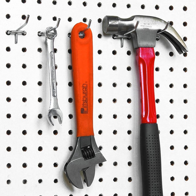ZIQI 100Pack 8 Inch Pegboard Hooks, Pegboard Hook Organizer for
