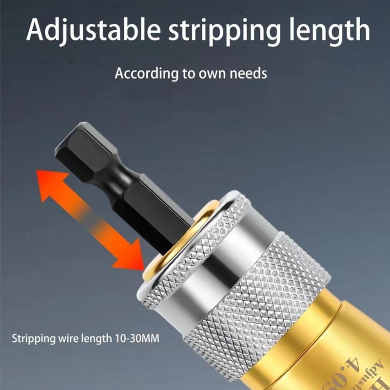 Cable Twisting Stripping Tool High Efficiency 10 to 33mm Length