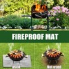 Fire Pit Mat, 80 x 99 cm Square Fireproof Undergrill