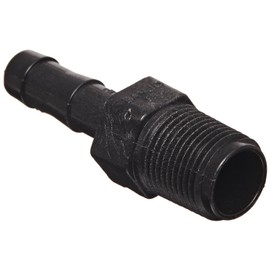 Banjo HB038 Polypropylene Hose Fitting, Adapter, 3/8" NPT Male x 3/8" Barbed