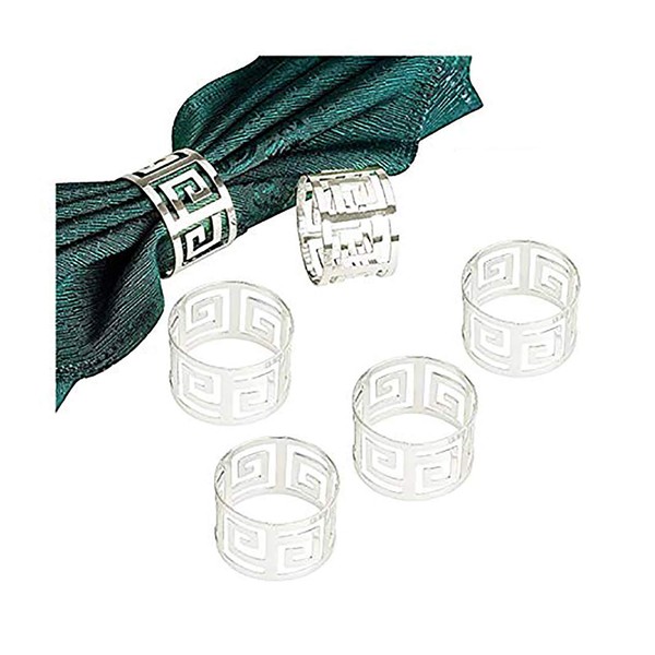 Napkin Rings, 6/12 Metal Napkin Buckle Holders for Wedding Party Dinner Table Decoration