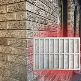 Brick Stone Concrete Mold for Wall Panels – BS 311/1 – 18 Sections – 3 Sq.Ft. – Reusable Silicone Rubber Form for DIY Decorative Wall Stone, Garden Pathways, Patio, and Veneer