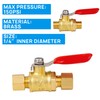 Breezliy Lead-Free Brass Mini Ball Valve Shut Off Switch,1/4 inch