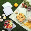 Toast-Shaped Sandwich Container, 2 Piece Plastic Storage Box for Lunch,