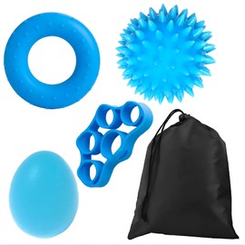 Handtrainer Fingertrainer Ball Set, 5PCS Griffkraft Finger Trainer Handmuskeltrainer mit Igelball für Hände Therapie, Griffstärkung, Hand Griff Strengthener für Arthrose, Klettern, Gitarre und Klavier