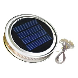 Unbranded 9 Pack Solar Mason Jar Starry String Light Lids 20 LED Fairy Firefly Light Inset