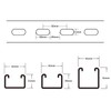 Surprecision Metal Strut Channel with Slotted Back 200mm/7.87" 304 Stainless