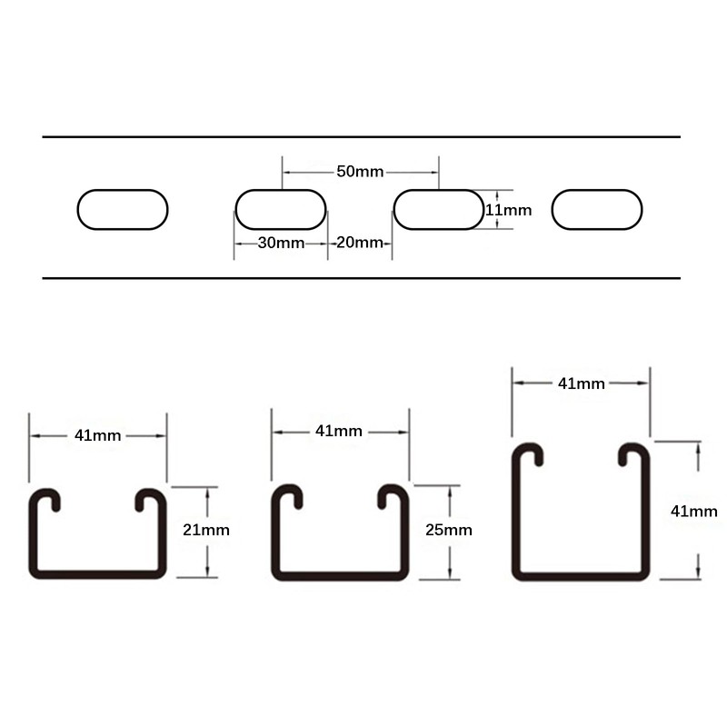 Surprecision Metal Strut Channel with Slotted Back 200mm/7.87" 304 Stainless