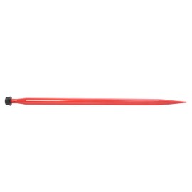 ALMULOO 47" Hay Spear, Bale Spears for Tractors, Loaders, Skid Steers Quick Attach Attachment Hay Handing Equipment Spike Forks Red Coated