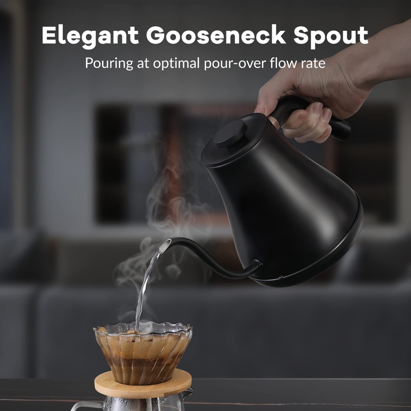Mecity Electric Kettle Gooseneck Pour Over Kettle ±1℉ Temperature Control
