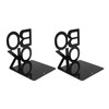 1 Pair Modern Bookend Non Slip Heavy Duty Decorative Book