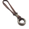 Jirong Brown Leather and Alloy Pendant Adiustable Necklace Mens Necklace