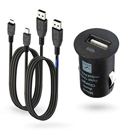 T POWER Car Adapter Charger for Leica Disto D810 S910 D2 D3 D3a D5 D8 Pro Laser Target Touch Laser Rangefinder Distance Measure Auto car adpater + USB Data Charge Cableplug Spare