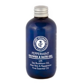 Peppermint Shower & Bath Gel/Made with Aloe Vera, Sea Buckthorn and Soap Bark Extract and Pure Peppermint Essential Oil/Vegan/Natural/Free From Sulphates (100ml)