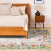 Artoid Mode Wood Flowers Butterfly Spring Area Rug, Summer Home