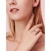 JIWOY Twisted Stackable Ring 925 Sterling Silver Infinity Ring Round