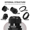 Wocloer 12 Pcs 1" NPT Black Adjustable Cable Glands -