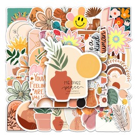 50pcs Boho Stickers for Water Bottles Minimalist Abstract Line Western Vintage Aesthetic Art Graffiti for Water Bottle,Laptop,Phone,Skateboard Stickers for Teens Girls Kids and Wome