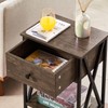 VECELO Nightstand,Modern Bedside End Table, Night Stand with Drawer and