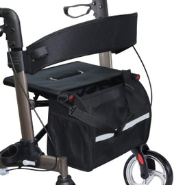 SUEHEE Wheelchair Backpack Wheelchair Basket for Back Reflective Strengthen Shoulder Bag for Rolling Walkers Extra Large Beach Tote for Rollator Walker Detachable Bag