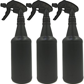Hydrogen Peroxide Spray Bottles - UV Light Blocking - Opaque Black Spray Large - Cleaning & Plant Solutions - Chemical Resistant - Extra Large 32 oz - Leak Resistant - Car Detailing - Janitorial
