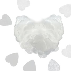 Biodegradable Confetti for Wedding,10000PCS 2.5cm/1in Heart Paper Table Birthday Decorations Party Supplies (white)