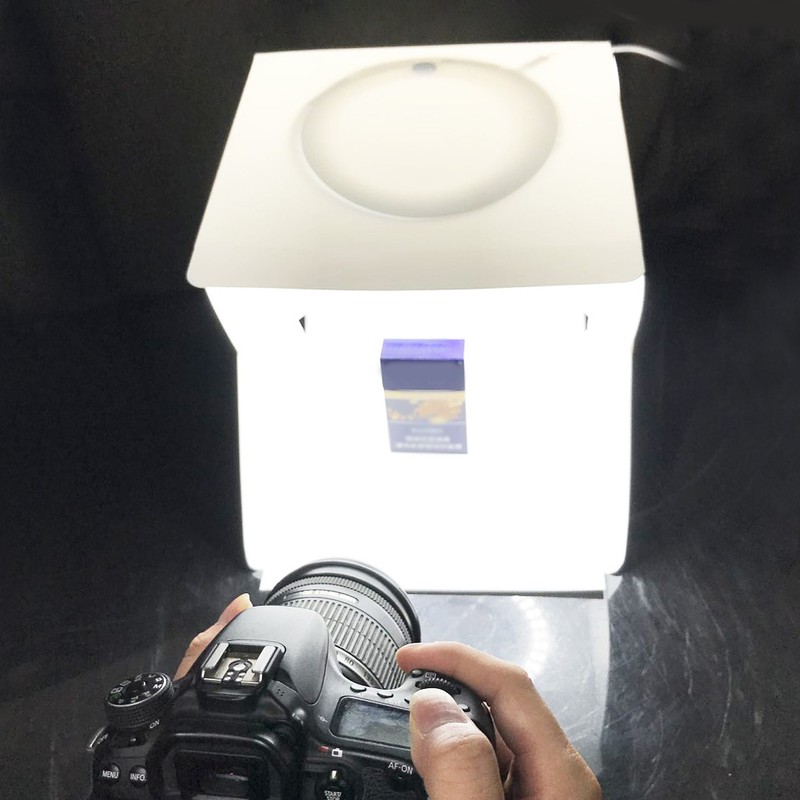 Mini Ring Light Folding Lightbox Photo Box LED Photography Studio