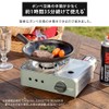 Iris Ohyama IGC-M1-G Cassette Stove, Alloy Steel, Mini, Olive Green