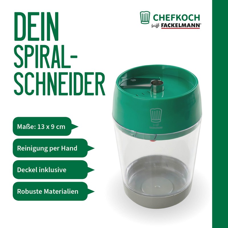 Chefkoch trifft Fackelmann Spiral Cutter Made of ABS & Stainless