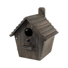 Bird house Black birdhouse Bird Houses for Outside with Pole Wooden Bird House for Finch Bluebird House Cardinals Hanging Birdhouse Clearance Garden Country Cottages B8-2