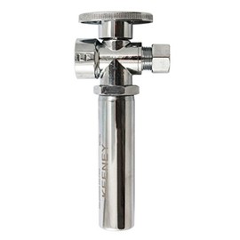 Quarter Turn Straight Valve 1/2-Inch FIP by 3/8-Inch OD Compression with Water Hammer Arrestor, Lead-Free