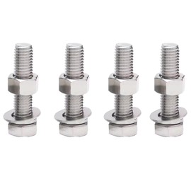 Leliafleury M10 x 50mm Hex Head Nuts and Bolts Set Stainless Steel Fully Thread Hexagon Bolts for Home Repair DIY Projects (Pack of 4)