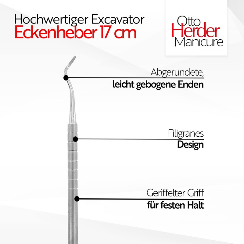 OTTO HERDER EXCAVATOR Nail Lifter Double Instrument Rustproof 17 cm