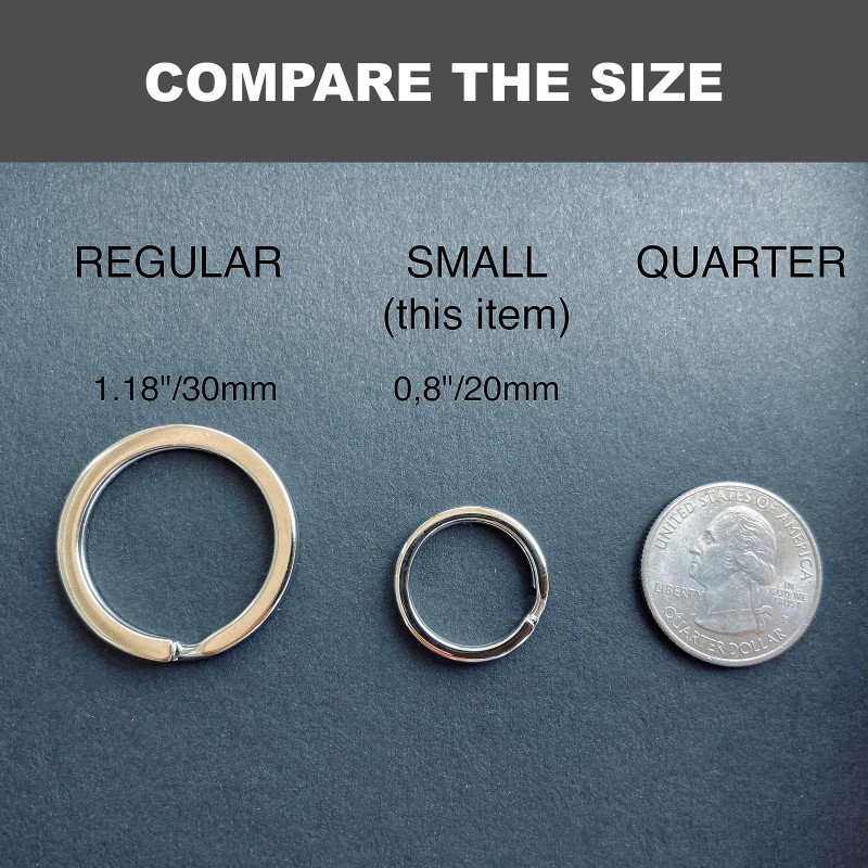 Silipac Small Key Rings 0.8 In (20Mm) - Heavy Duty