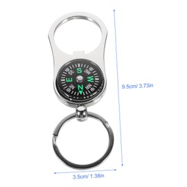 Generic 3pcs Alloy Keychain Pendant with Compass Durable Key Ring Decoration for Handbags Suitcases Car Keys Unique Idea with Fine Details and Stylish Design