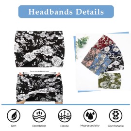 Unbranded 6 pack Wide Headbands for Women, Printed Turban Hairband Twist Hair Accessories